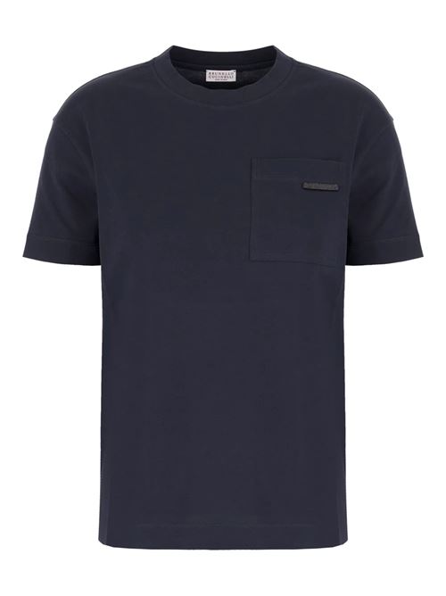 T-shirt with pocket BRUNELLO CUCINELLI | M0T81EC710C4224